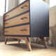 Black and wood vintage dresser