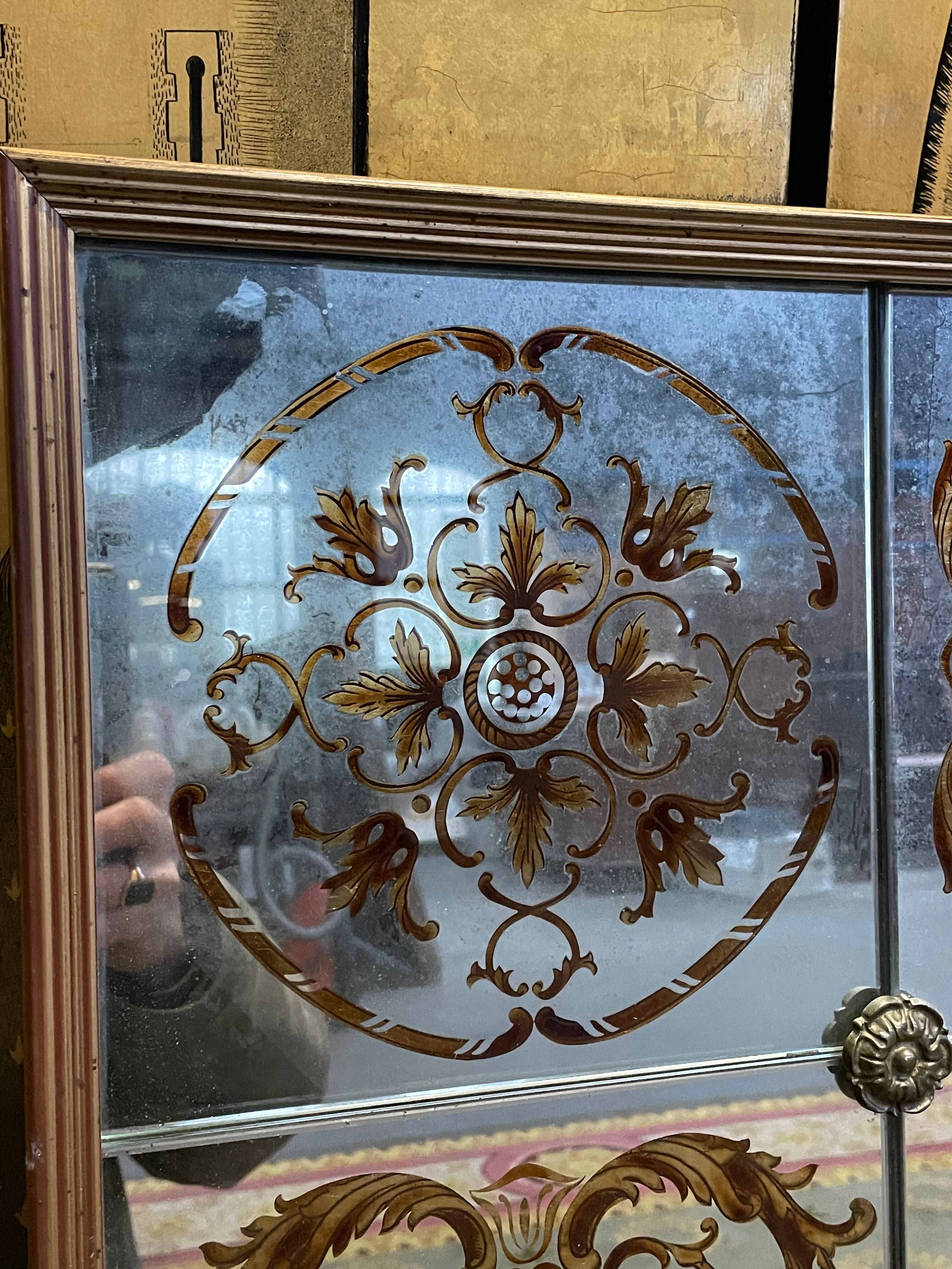 Bistro mirror - eglomised glass brasserie