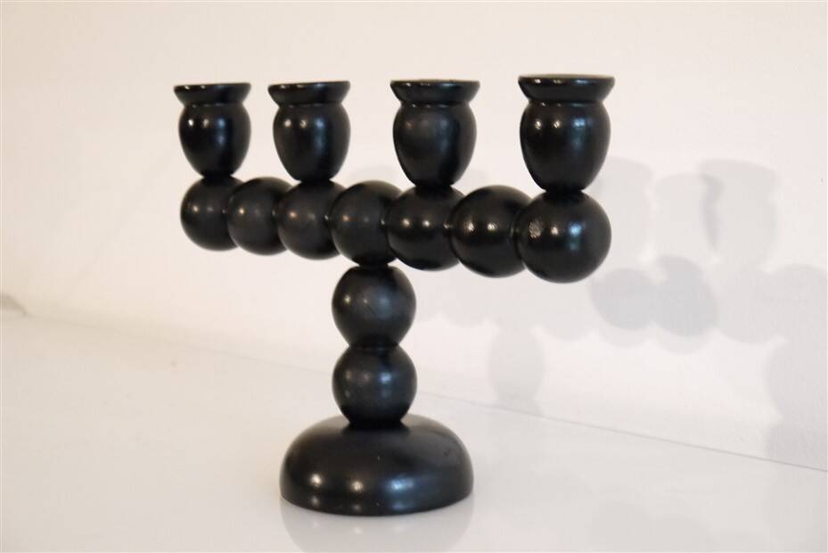 Chandelier finlandais en bois 1970