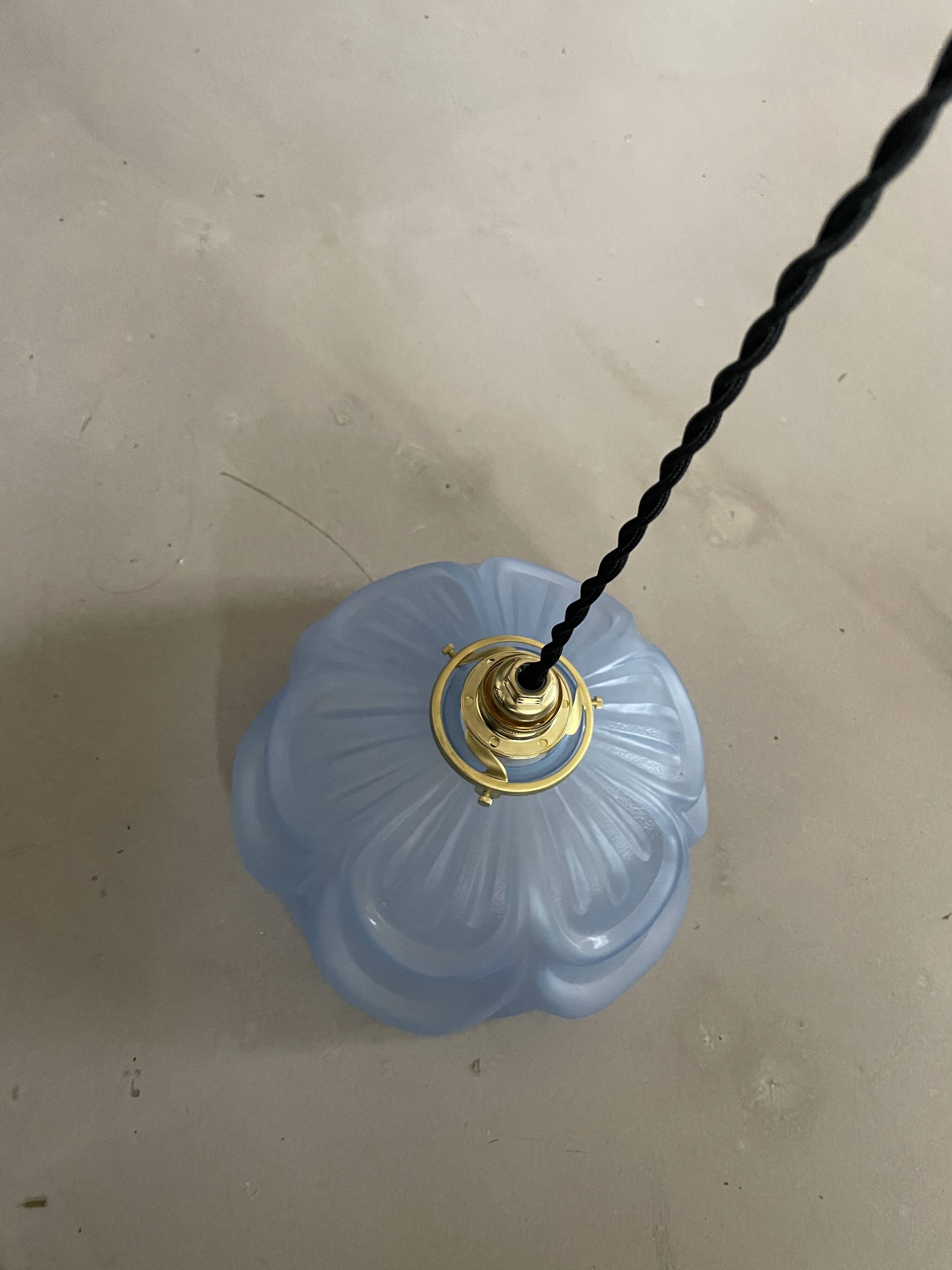 Art Deco molded glass pendant light