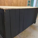 Black patinated workshop sideboard