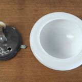 Opaline globe wall light 20 cm - 50s/60s