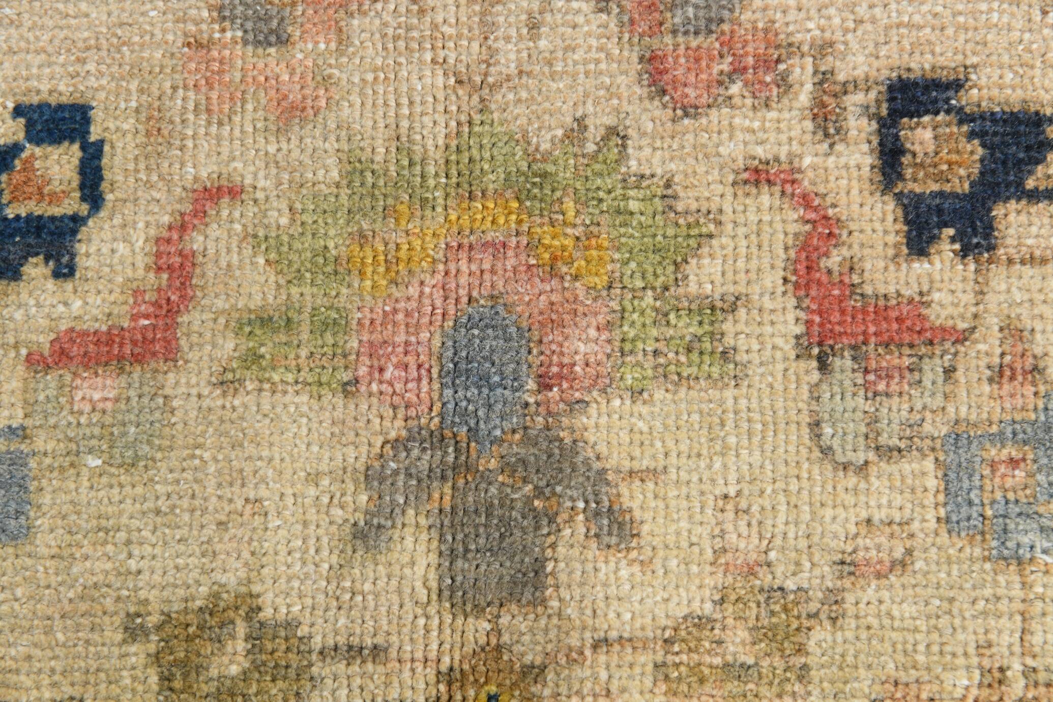 5x9 Peach Red Dark Blue Persian Area Rug, 153x290Cm SK 18900