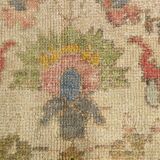 5x9 Peach Red Dark Blue Persian Area Rug, 153x290Cm SK 18900