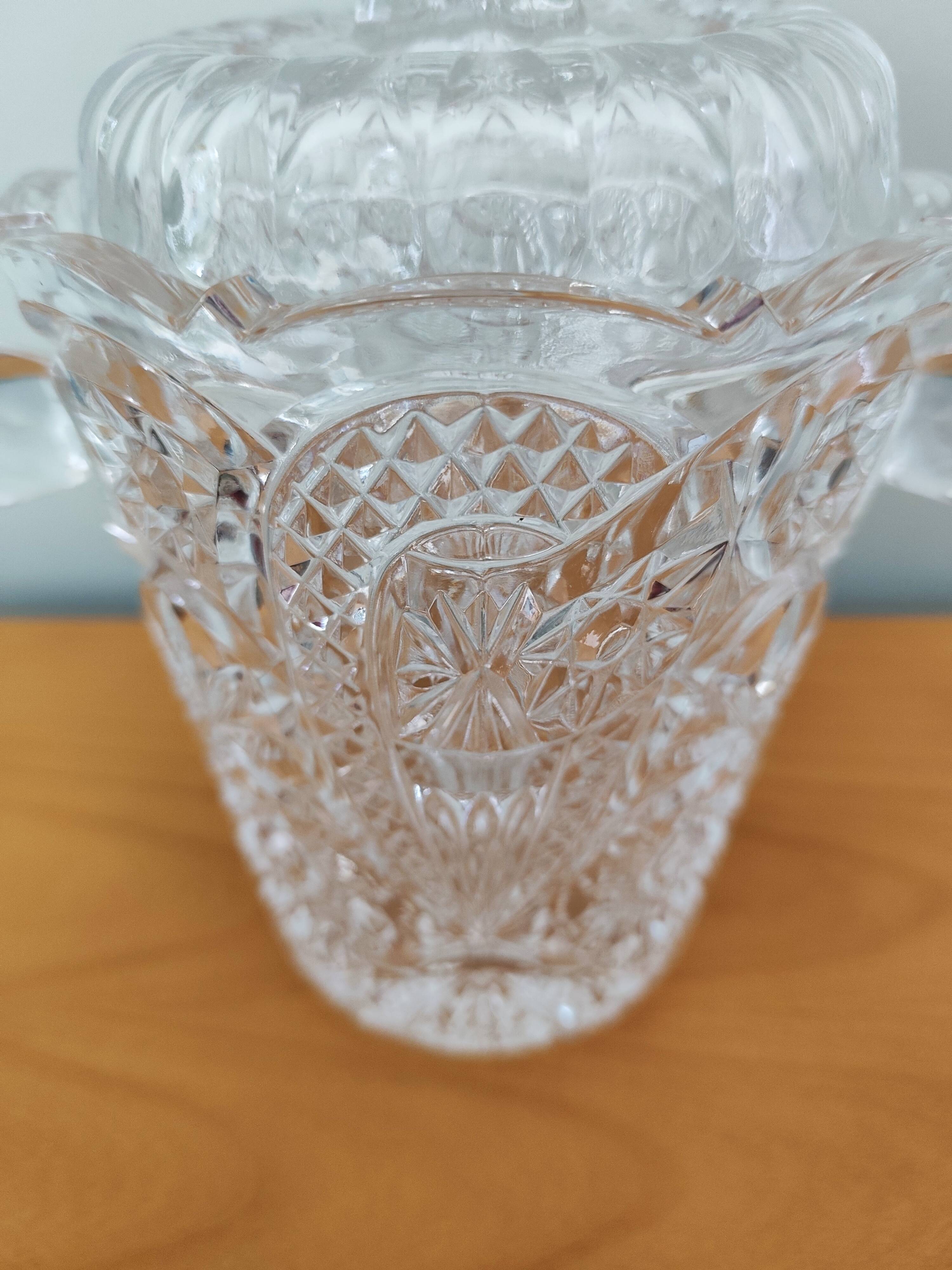 Cut glass ice bucket