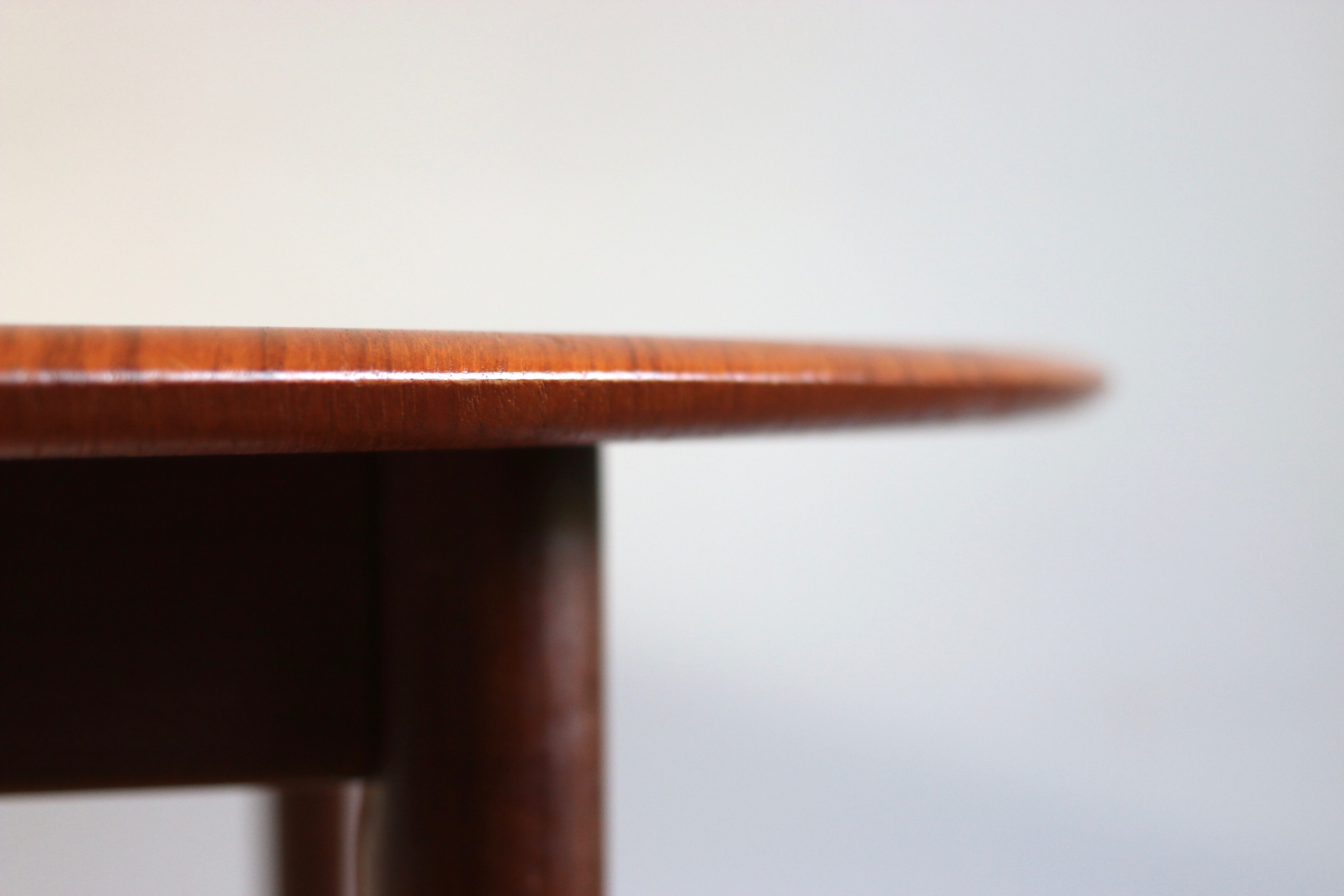 Scandinavian teak table vintage beveled 110 cm, 1960