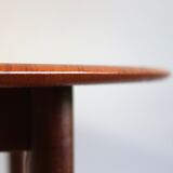 Scandinavian teak table vintage beveled 110 cm, 1960