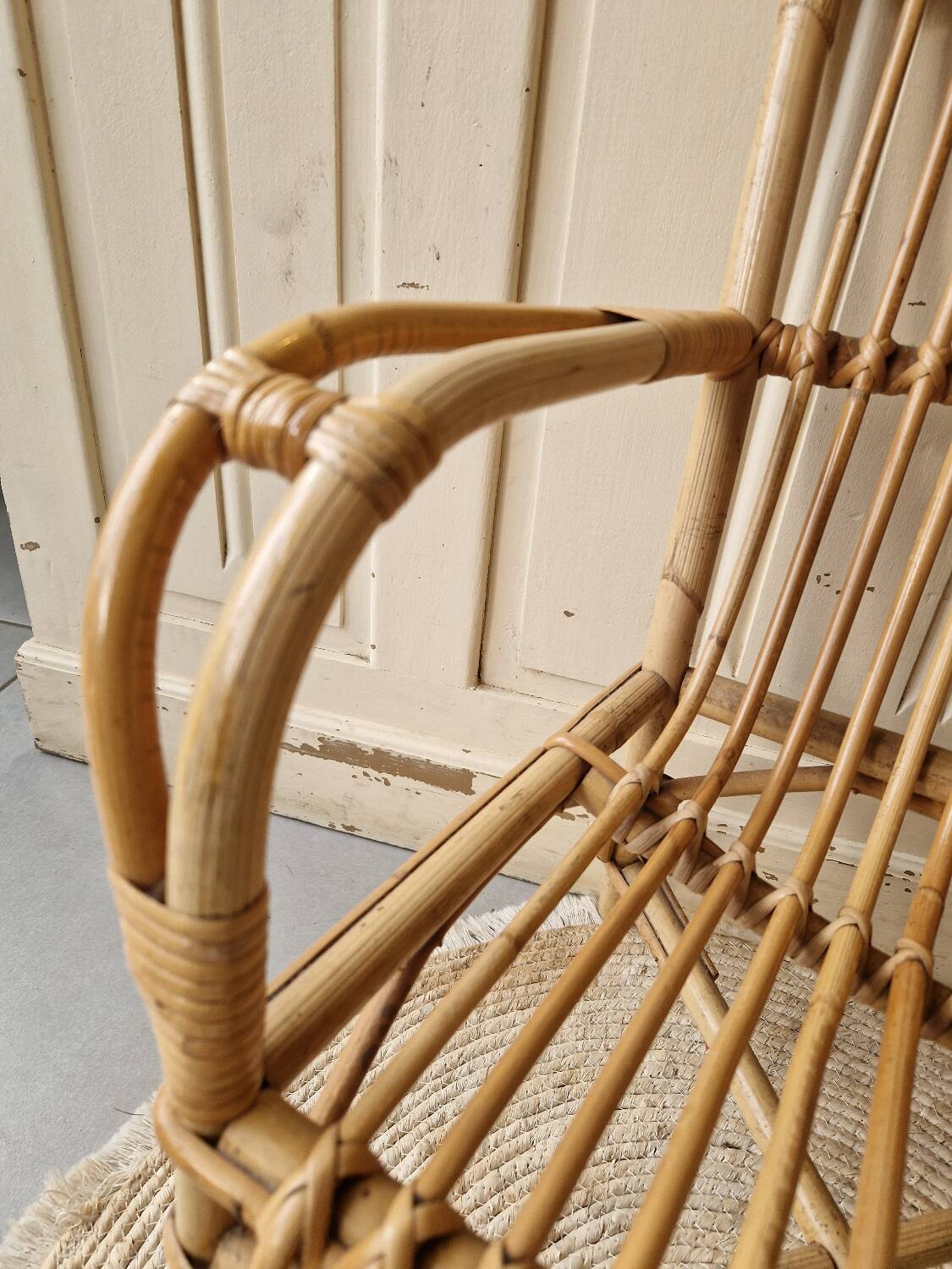 Children's rattan armchair chair