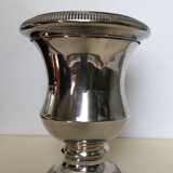 Silver metal vase