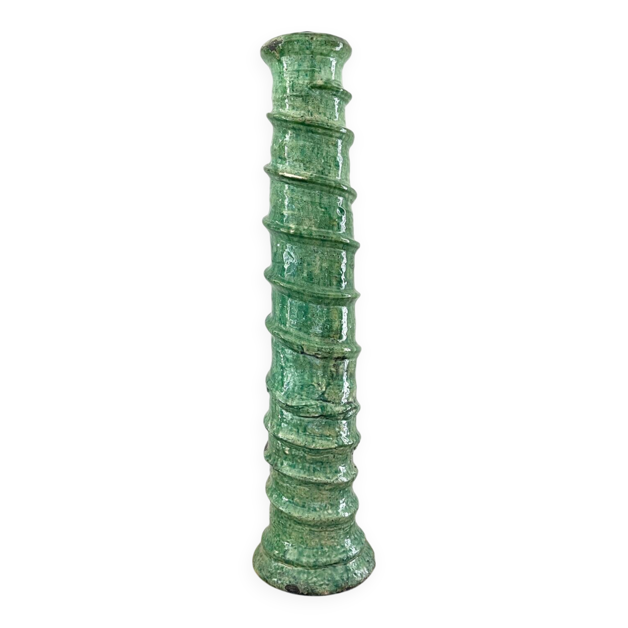 Green terracotta candle holder 60 cm