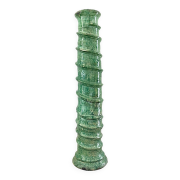 Bougeoir terre cuite vert 60 cm
