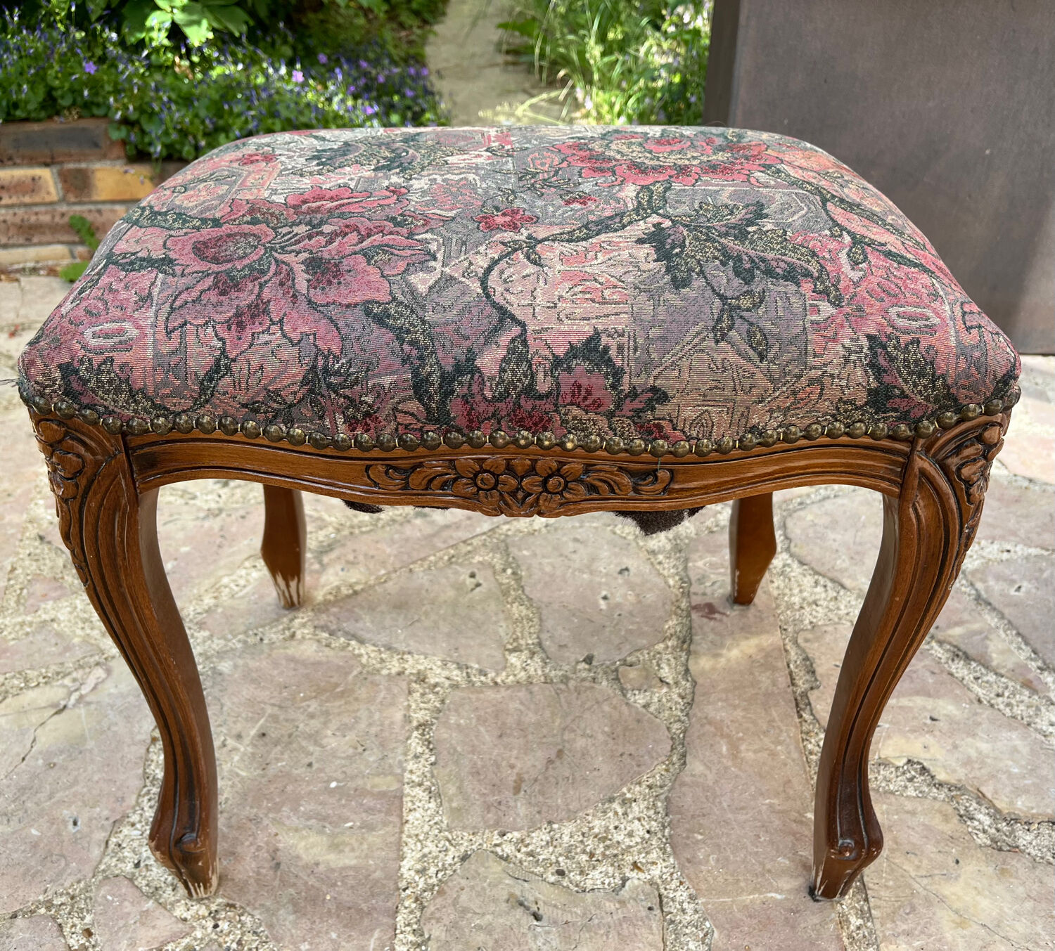 Paire de tabourets en bois