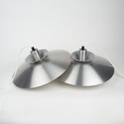 Pair of Danish vintage pendant lamps Volga by Kurt Wiborg, Jeka, 1980s