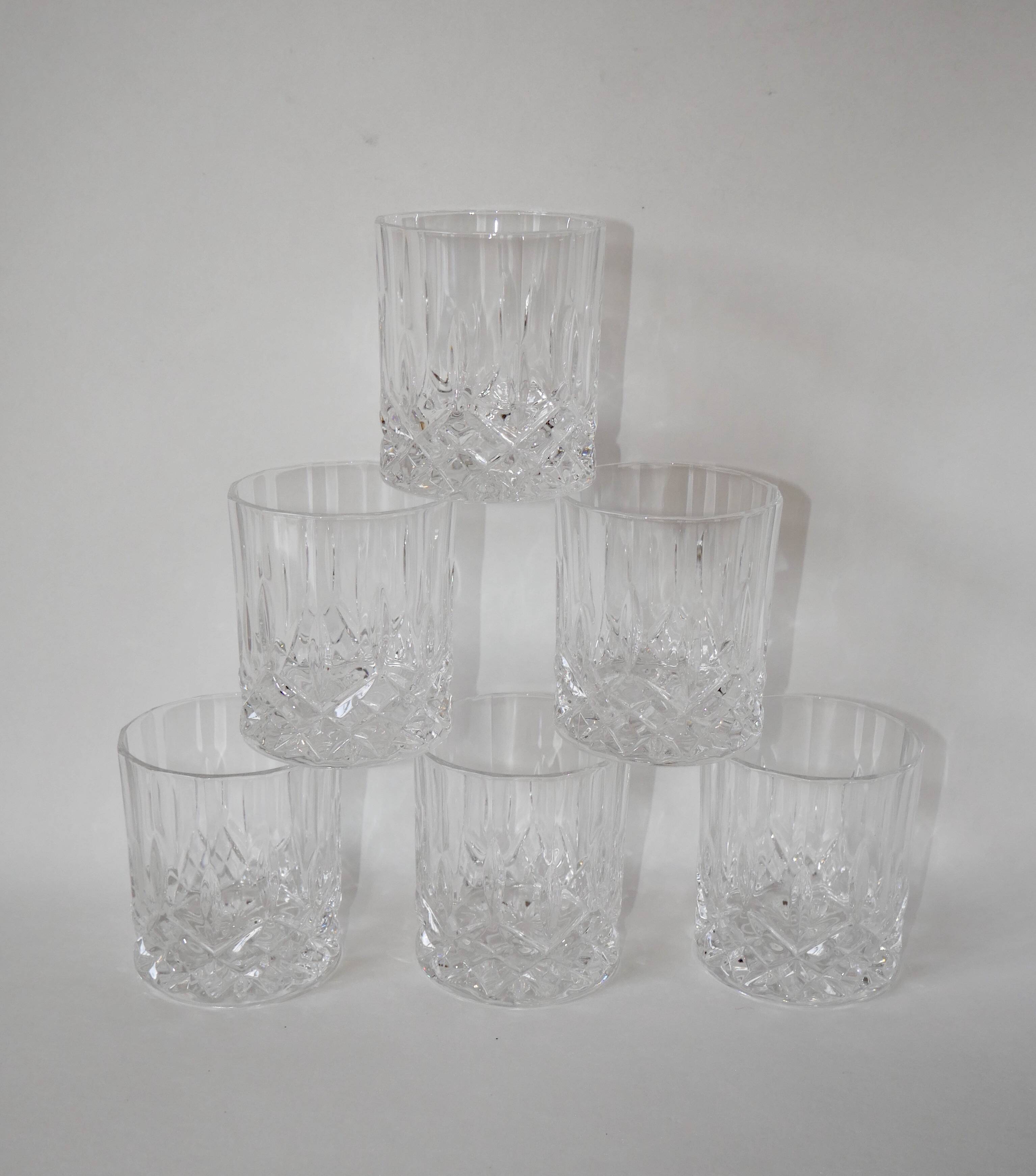 set consisting of a whiskey decanter and 6 crystal glasses 1970