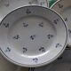 8 old blue floral dessert plates, new earthenware
