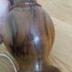Handmade turned wooden foot lamp