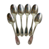 6 small Alfenide/Christofle dessert spoons