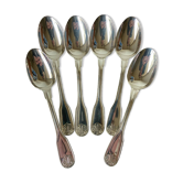 6 small Alfenide/Christofle dessert spoons