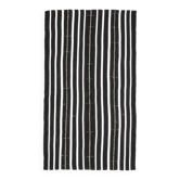 Striped Kilim Black White Vintage Handmade Area Rug  148x261