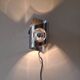 Space Age polished stainless steel wall light from the 1970s