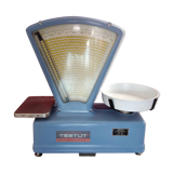 Old commercial scale brand testut lacquered leaded sky