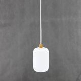 1960s pendant glass lamp by uluv, czechoslovakia
