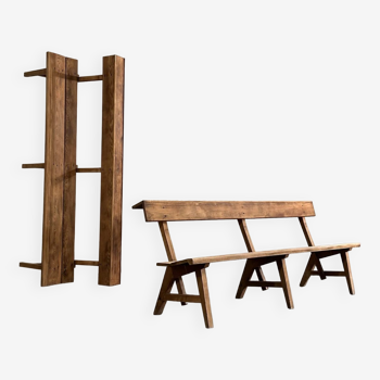 Pair of wooden benches