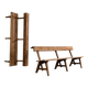 Pair of wooden benches