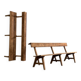 Pair of wooden benches