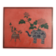Antique bedside tables in lacquer with hand-painted decorations.