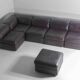 Vintage leather Durlet Model 'Jeep' Modular sofa set, 1970s