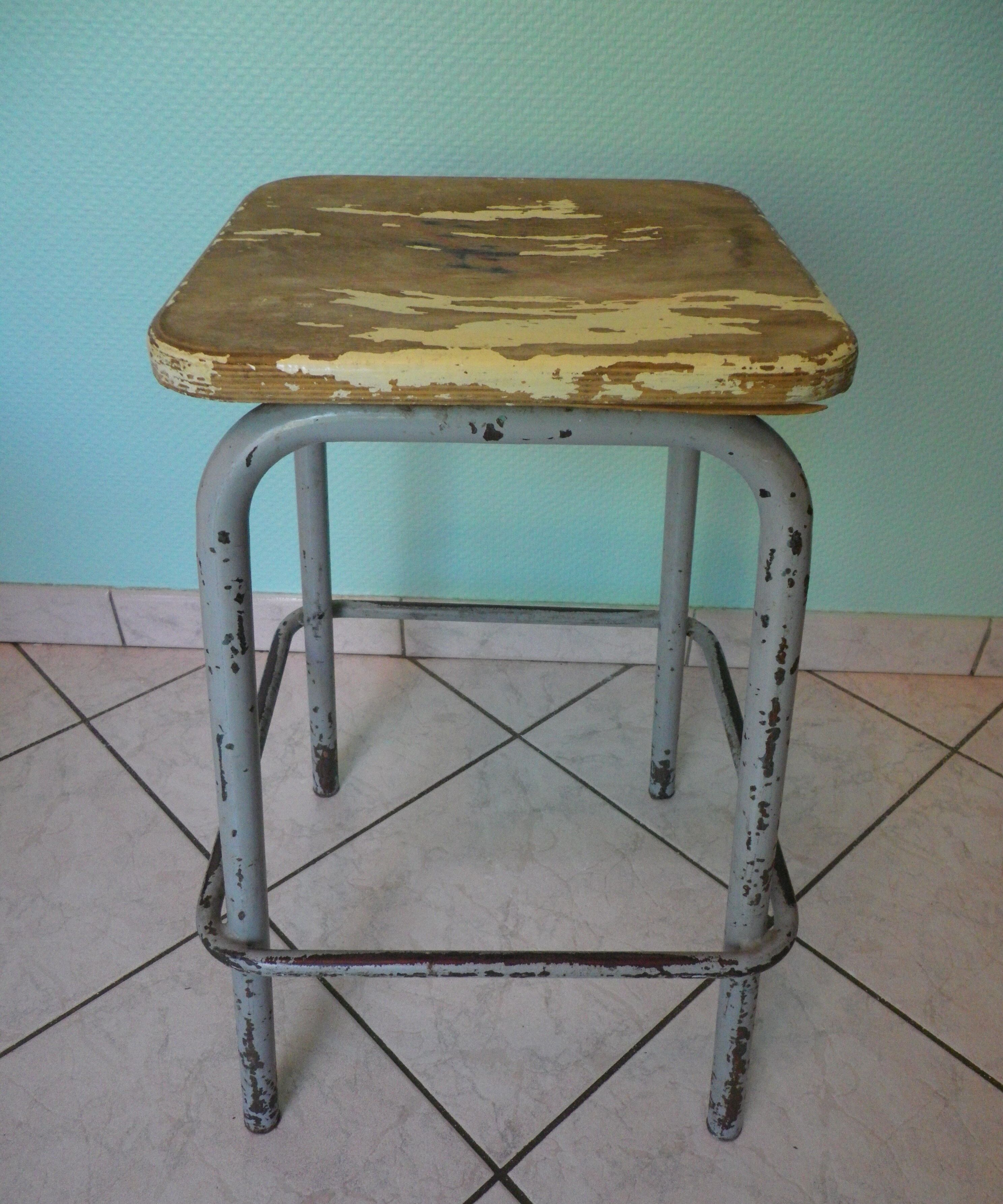 Tabouret industriel d'atelier 1960