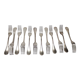lot 12 dessert forks Christofle model "pearls" in silver metal of the 60s