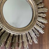 70'S golden resin sun mirror