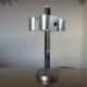 Space age lamp in brushed metal and chromed metal 1970