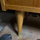 Light wood library compass feet