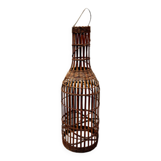 Rattan suspension lampshade