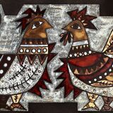 Decorative plaque by Max and Dominique Picard, Vallauris - 1960