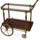 Bar drinks trolley in brass and wood by Maison Jansen