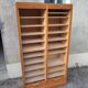 Double wooden cabinet with curtains – vintage industrial furniture