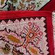 Vintage Turkish silk carpet handmade 74x146 cm