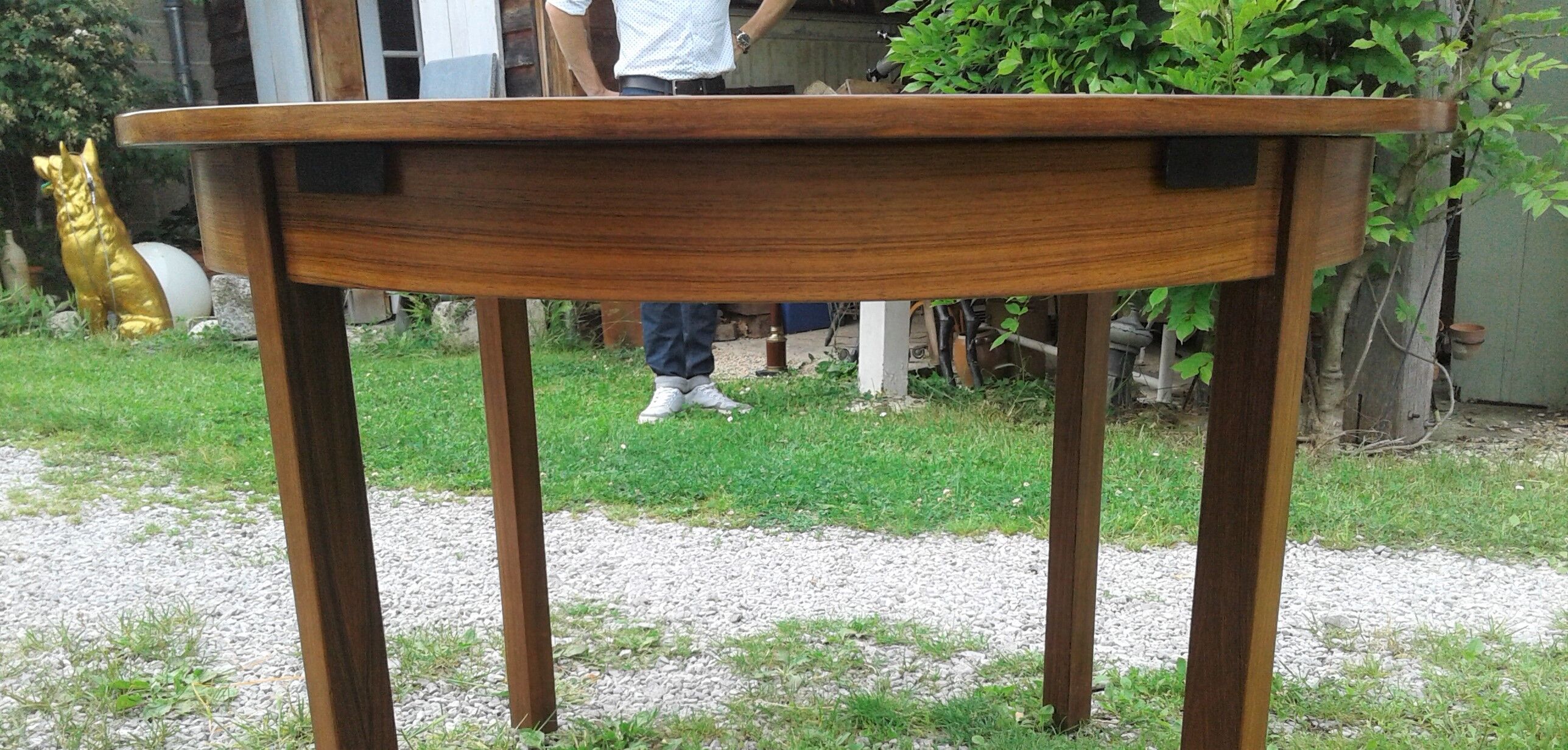 Extendable table rosewood Luigi Bartolini