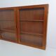 Wall cabinet with glass doors from Dyrlund, Denmark, 1970s.