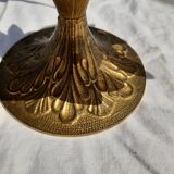 5 metal candles and opaline flower