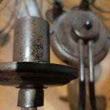 Brown metal chandelier