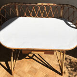 Office - rattan dressing table from the 1960s/70s