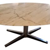 Oval marble dining table from the 1970s.
