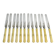 12 fruit knives, dessert knives, serving knives, engraved silver blades.