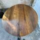Table half-moon in solid walnut