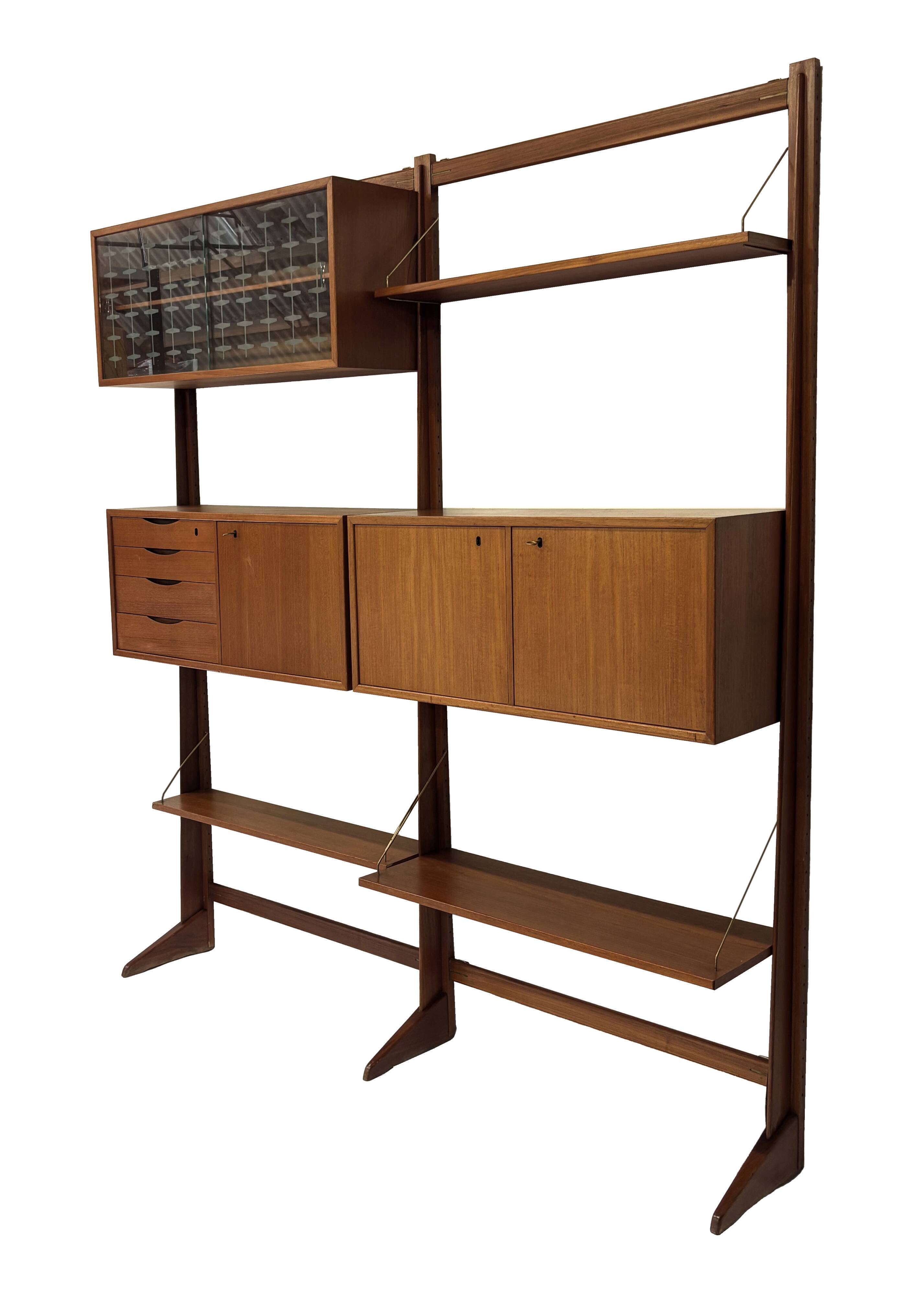 Vintage freestanding wall system Torbjorn Afdal 60's Scandinavian Design